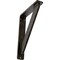 Ekena Millwork Traditional Wrought Iron Bracket, (Single center brace), Antiqued Warm Silver 1 1/2"W x 10"D x 12"H BKTM01X10X12STRAWS - alternate 1